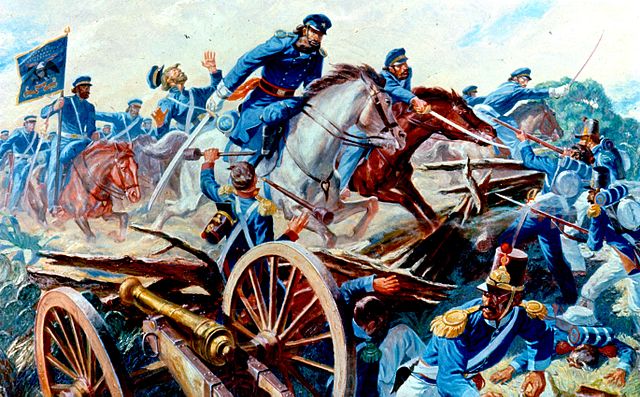 2d Dragoons charge in Mexican War 1846