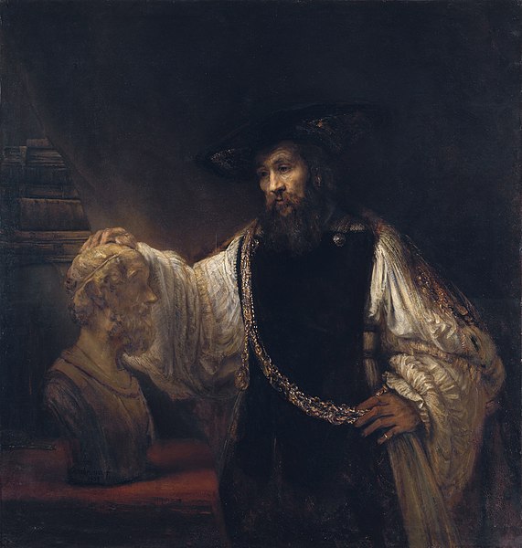  Aristotle with a Bust of Homer - Rembrandt 