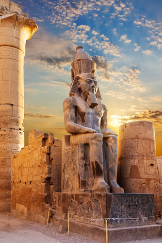 Statue of Seated Rameses II in Luxor Temple