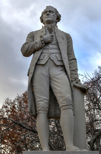 Alexander Hamilton statue in Central Park