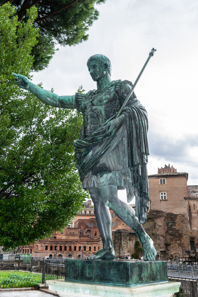 Bronze statue of the Roman Emperor Augustus Caesar