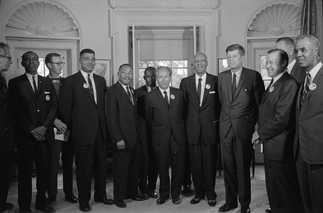 Civil rights leaders meet with President John F Kennedy