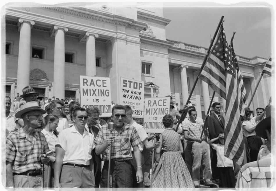 Little rock integration protest