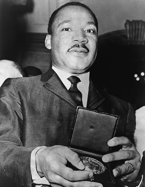 Martin Luther King Jr with medallion