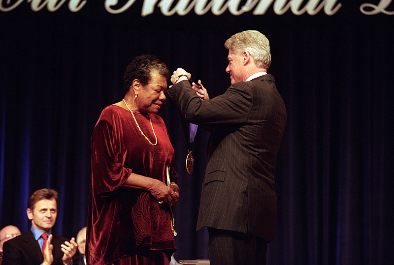 Maya Angelou Receiving Award