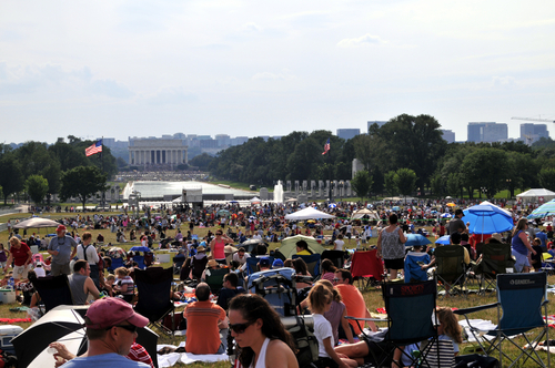 National Mall in Washington DC for Independence Day