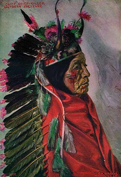 Painting of chief Chief Killer - Cheyenne