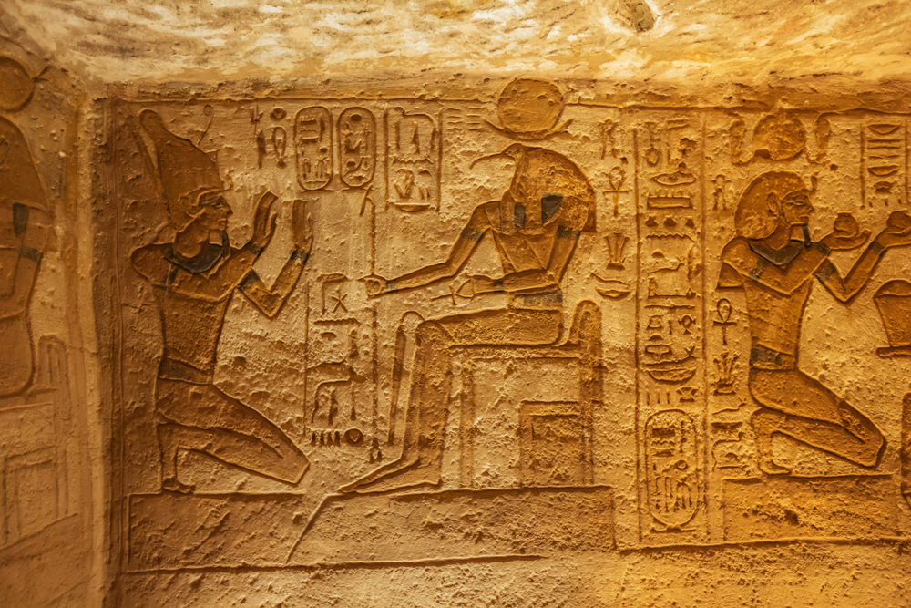 Ramesses II and Seth in the Great Temple of Abu Simbel