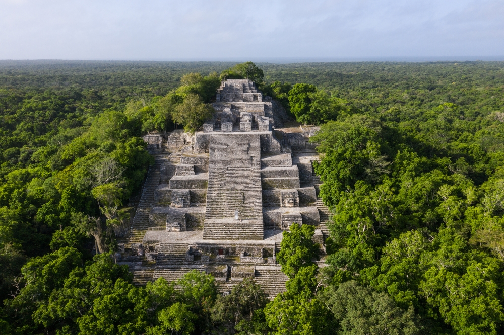 Calacmul maya pyramid