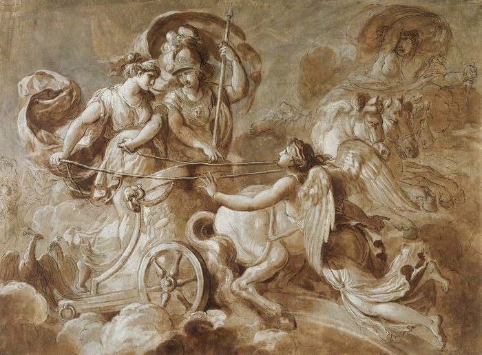 Hera, Athena and Iris in the Trojan War