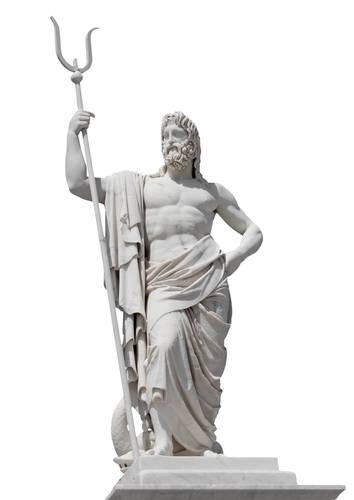 Marble statue of the sea god Neptune