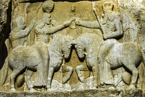Relief on the tombs of Darius and Xerxes
