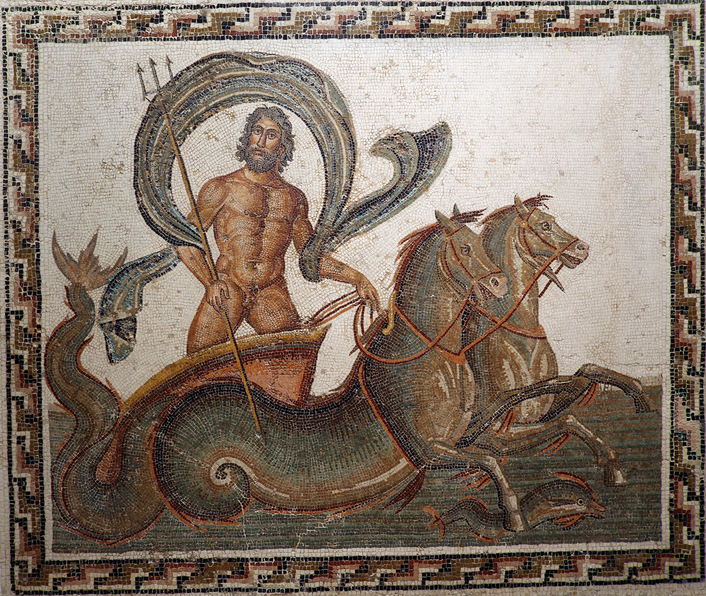 Roman mosaic depicting Neptune