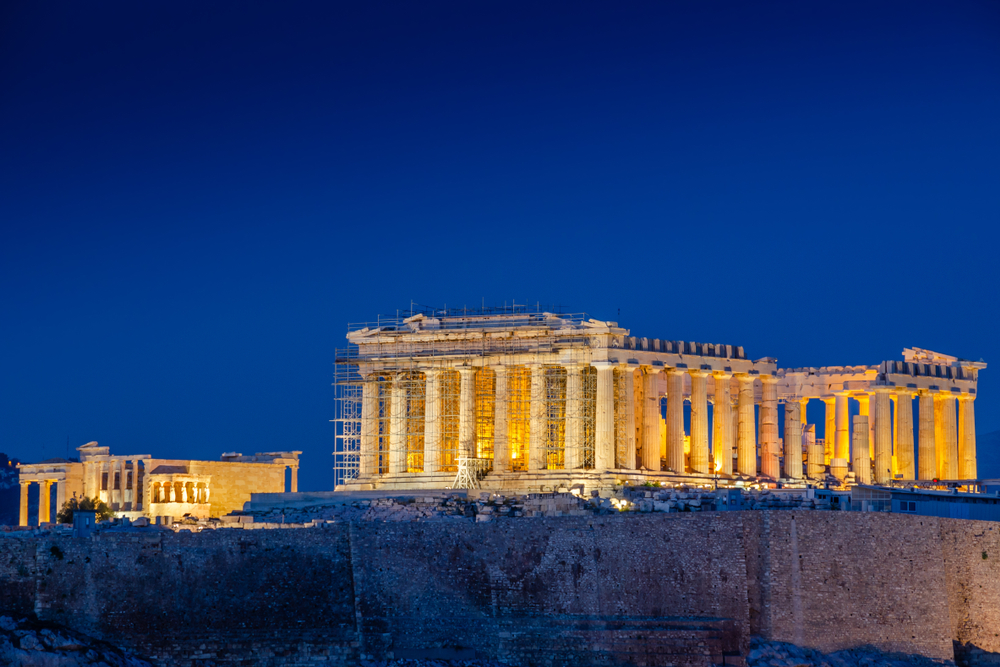 The Parthenon at Night