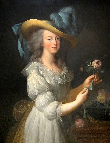 Marie Antoinette in a muslin dress