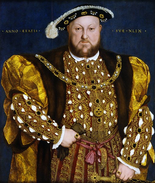 Image of King Henry VIII, founder of Christ Church College, Oxford  (engraving) by English School, (19th century)