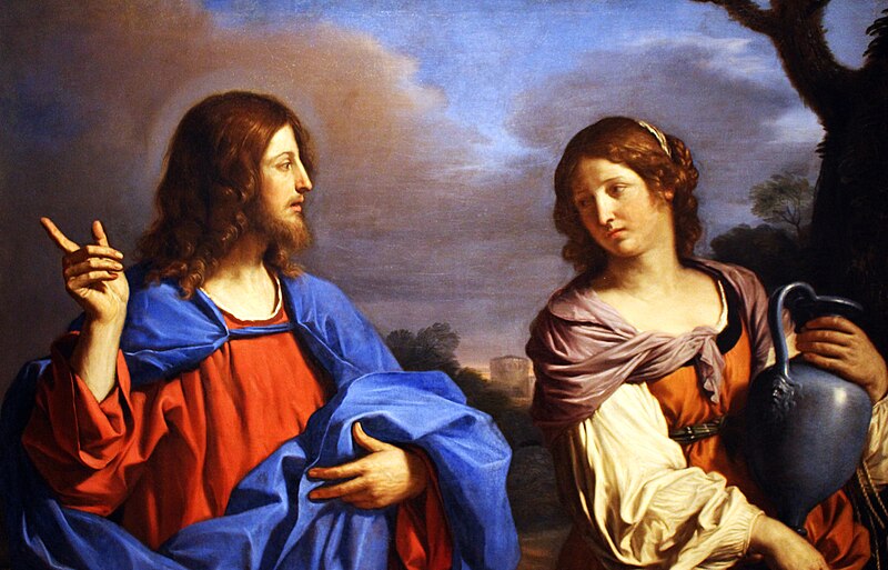 Jesus Christ with a Samarian woman