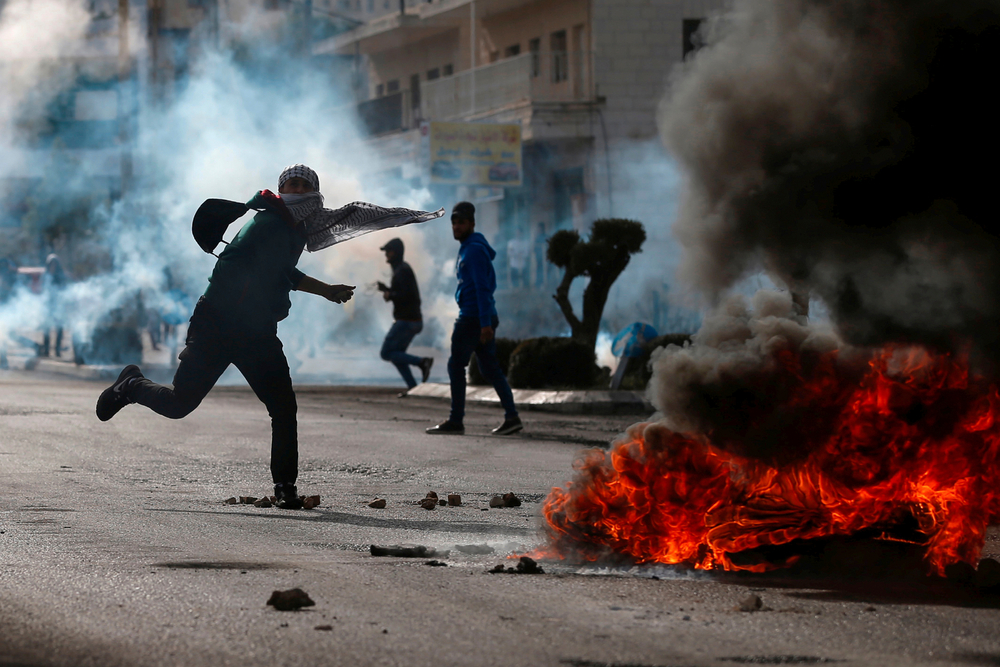 Palestinian demonstrators