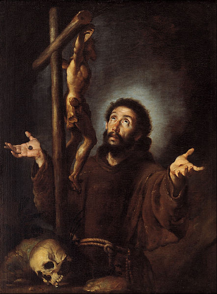 St Francis of Assisi adoring the Crucifix