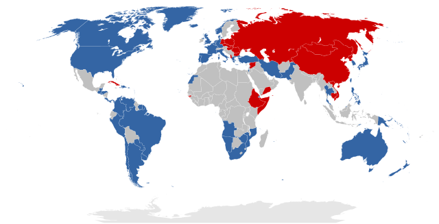 Cold War alliances mid-1975