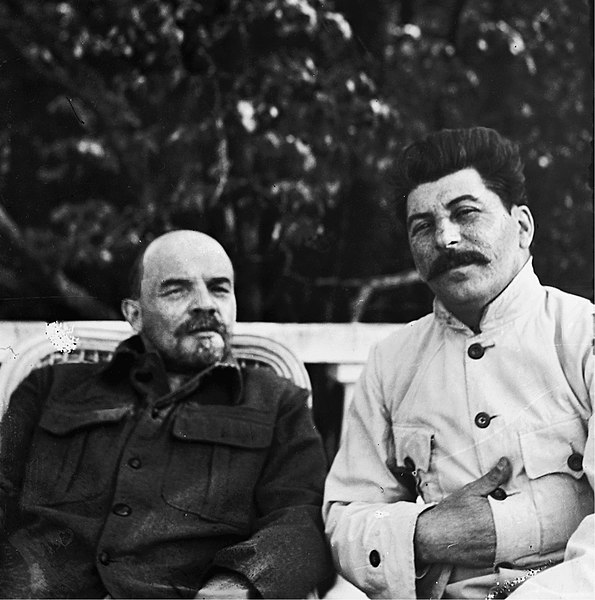 Vladimir Lenin and Stalin