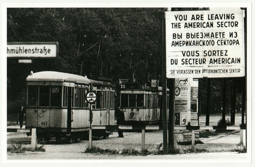 checkpoint between West American sector and East Berlin