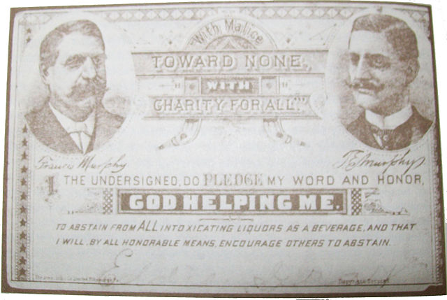 temperance pledge card