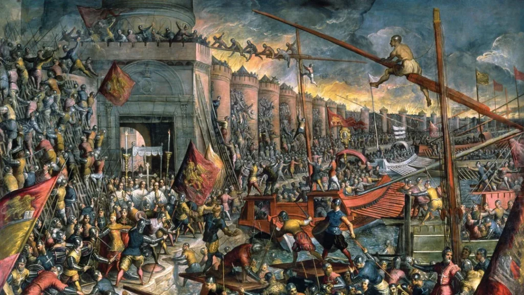 Fourth Crusade sacks Constantinople