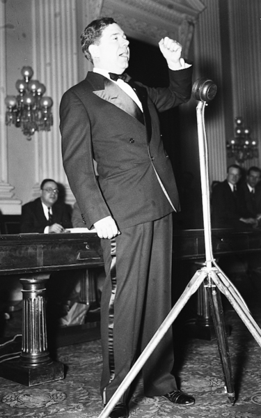 Senator Huey Long speaking in 1935